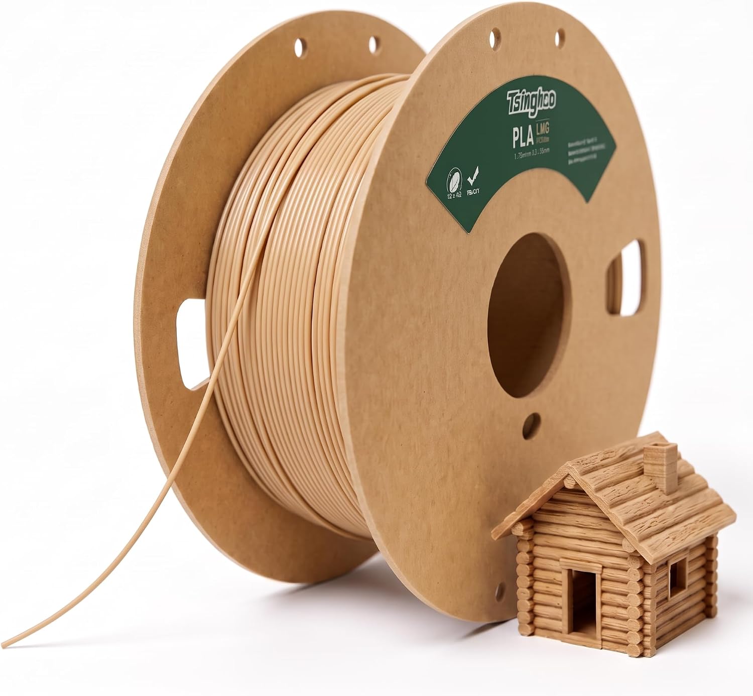 Wood PLA Filament 1.75mm 1kg Natural Wood Look